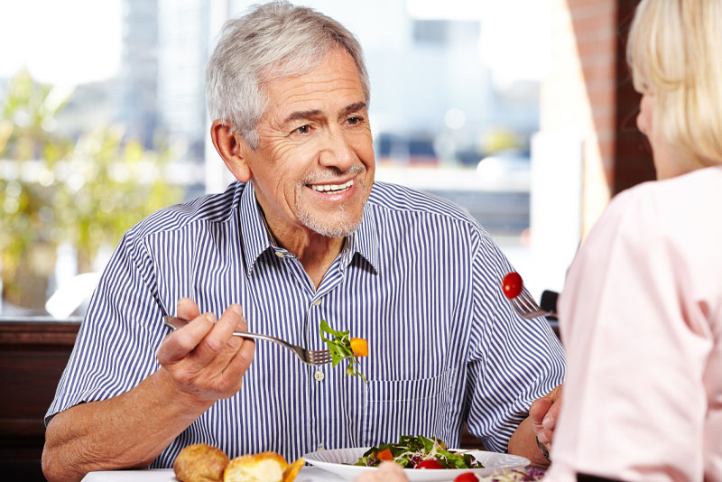 dental implants patient eating