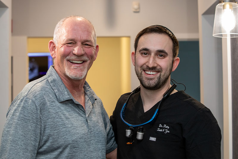 Dr. Katz with patient